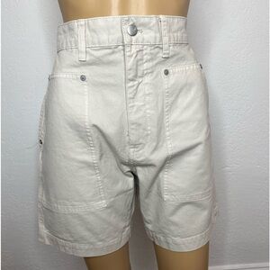 🆕 Madewell Garment-Dyed Carpenter High Rise Utility Shorts Women’s Size 27